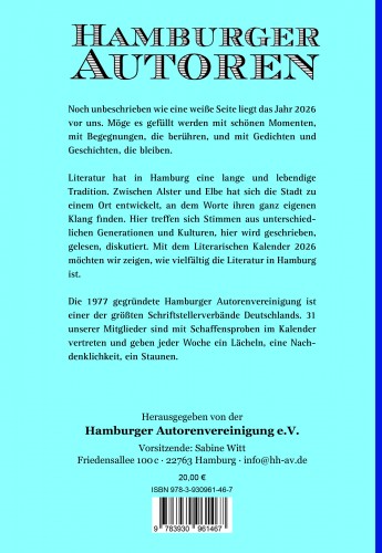 Literarischer Kalender 2026 / HAV